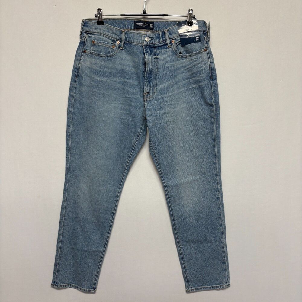 NWT Abercrombie & Fitch Men 34x32 Vintage Stretch Athletic Slim Jeans D134 -1